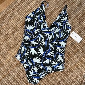 MIKOH Rio Metal Ring One Piece in Bird of Paradise NWT